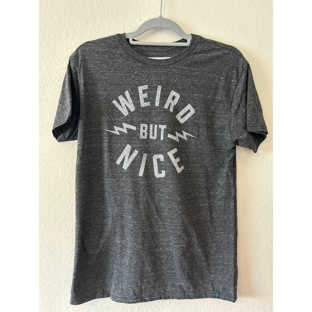 Buy Me Brunch Weird But Nice Graphic T-Shirt Mens Medium Charcoal Gray Heather